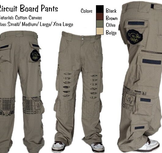 Random Mens Circuit Board Pants - BLACK