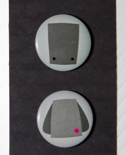 Grey Robot Mix and Match 25mm (1in) Button Badge Set