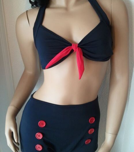 T-Bar Vintage Bikini - Navy