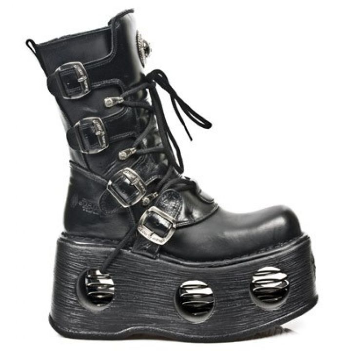 New Rock Boots 373-s2 Itali Y Nomada Negro Neptuno