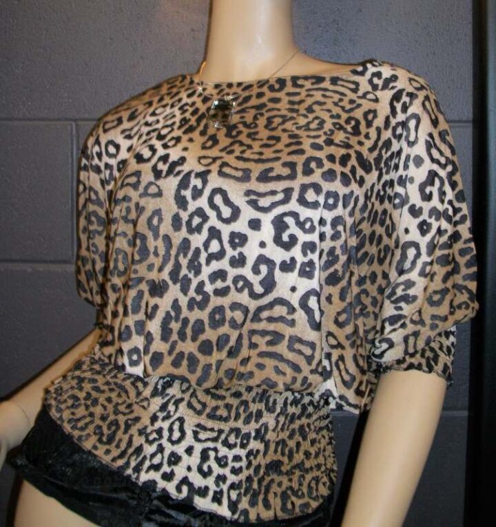 Leopard Print Slouch Top